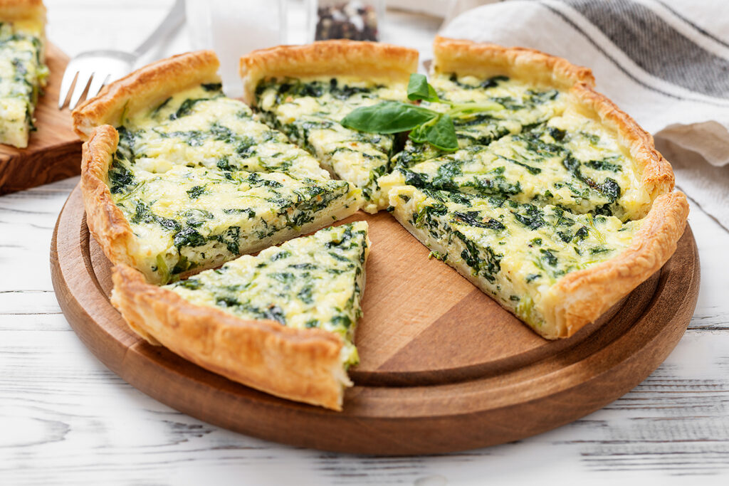 Torta salata feta e spinaci​