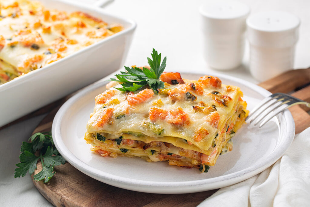 Lasagna zucchine e salmone​
