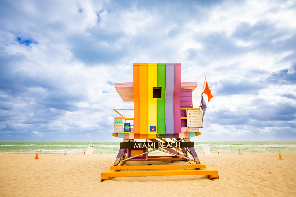 MIAMI BEACH. È un insieme di isole a est della città, la zona più famosa