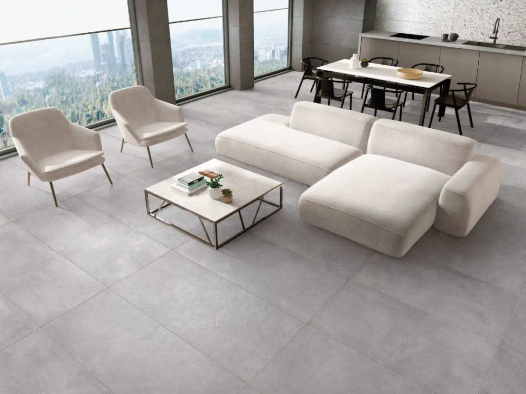 Gres effetto cemento posa dritta. TopStock.it
