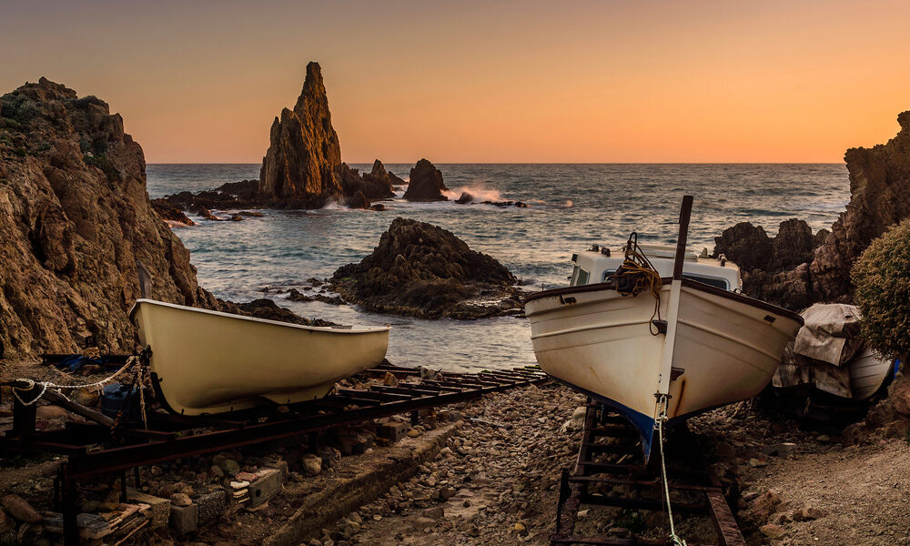 Tramonto a Las Sirenas creek, Parco Naturale Cabo De Gata-Nijar.