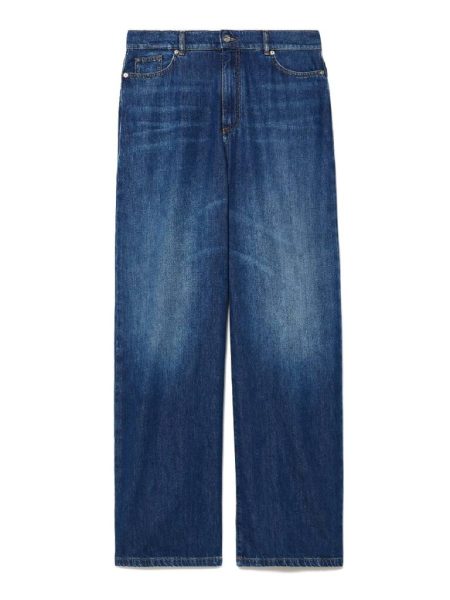 Blue Revolution: il jeans diventa manifesto di stile 7 Denim gamba larga dritta vita alta Marina Rinaldi E165