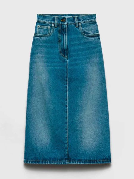 Blue Revolution: il jeans diventa manifesto di stile 26 gonna midi PRADA