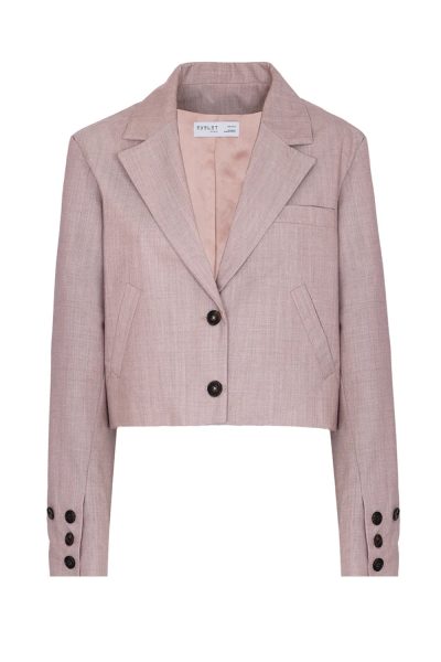 Mai più capi stropicciati: la routine salva-tempo per il rientro in ufficio 3 Blazer corto in lana destrutturata rosa Eyelet Milano